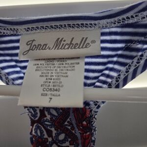 Jona Michelle Blue and White Striped Dress